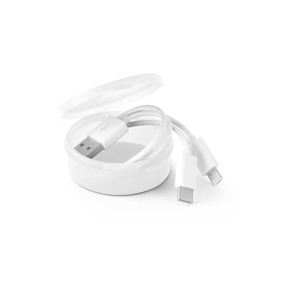 EMMY. Cabo USB 3 em 1 em ABS e PVC