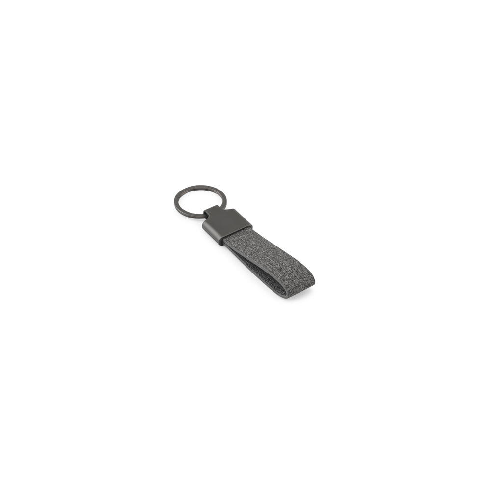 RAVEN. Chaveiro em metal e pet 30% reciclado