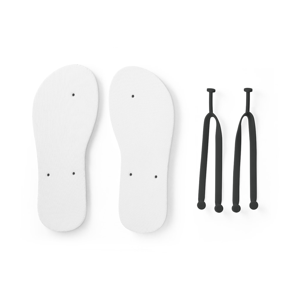 BALI G / GG. Chinelos com sola e m EVA totalmente personalizável em sublimação e tira em PVC