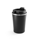 PHELPS. Copo de viagem em aço inox e PP, térmico com parede dupla isolada a vácuo 470 mL