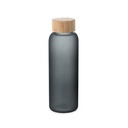 LILLARD. Squeeze de vidro borossilicato fosco com tampa em bambu 500 mL