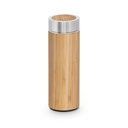 NATUREL. Garrafa em aço inox 90% reciclado e bambu de parede dupla térmica, isolada a vácuo 430 mL