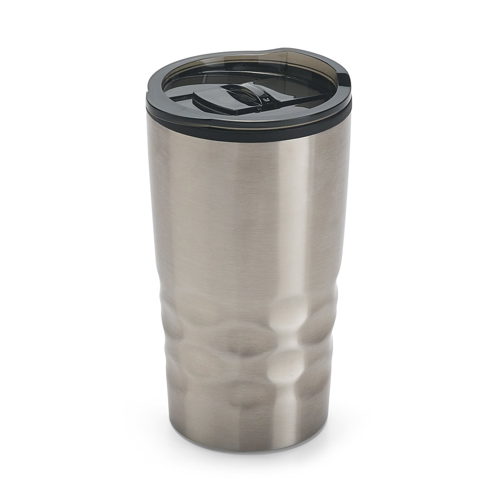 HASSI. Copo de viagem em aço inox e PP, térmico com parede dupla isolada a ar 510 Ml