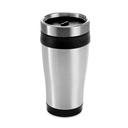 BATUM. Copo de viagem em aço inox e PP, térmico com parede dupla isolada a ar 420 mL
