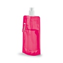 KWILL. Squeeze dobrável em PE com bico de sistema "push-pull" e acabamento translúcido com mosquetão 460 mL