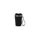 SPITZ. Copo de viagem em aço inox 90% reciclado com parede dupla e acabamento em mate 460 mL
