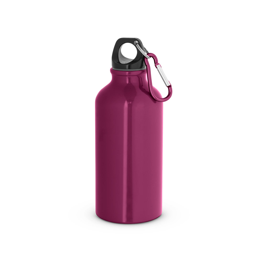 LANDSCAPE SHINNY. Garrafa esportiva em alumínio e acabamento brilhante com mosquetão 400 mL