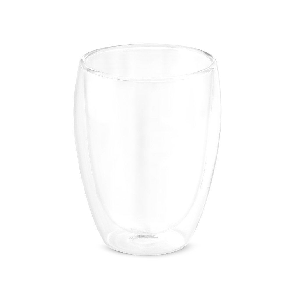 MACHIATO CUP. Copo em vidro borossilicato com parede dupla, isolada a ar 350 mL