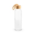 SOLER BAMBU. Squeeze para sublimação em vidro, com tampa em bambu 500 mL