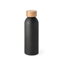 QUETA. Squeeze em alumínio com acabamento mate e tampa em bambu 550 mL