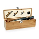 SYRAH. Conjunto para vinho em bambu e zinco
