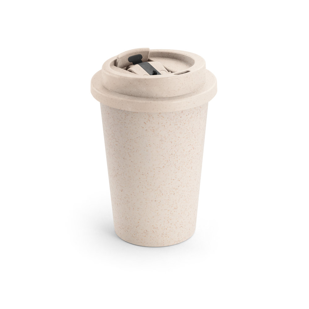TOFFA. Copo de viagem em fibra de bambu e PP 380 mL