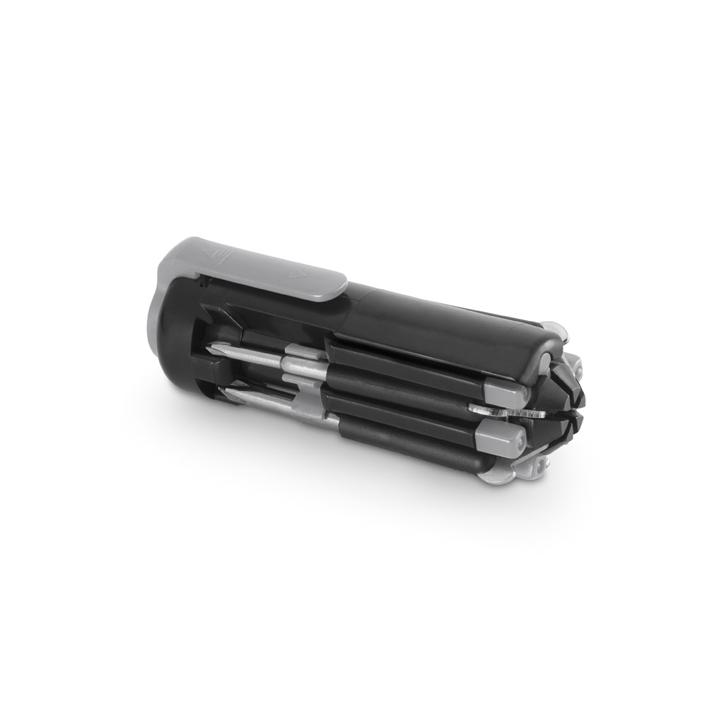 GABRO. Conjunto de ferramentas em ABS com 6 LEDs e 5 pontas