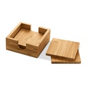 GAUTHIER. Kit de 4 porta copos em bambu