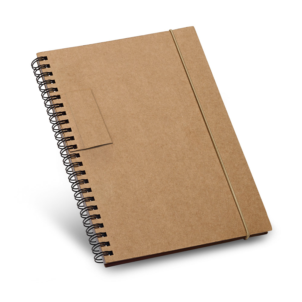 GARDEN. Caderno B6 de capa dura em cartão com 120 páginas pautadas recicladas