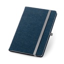 DENIM. Caderno A5 de capa dura em tecido tipo jeans com 160 páginas pautadas