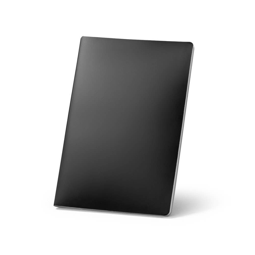 QUEIROS. Caderno A5 de capa flexível em papel pedra (620g/m²)