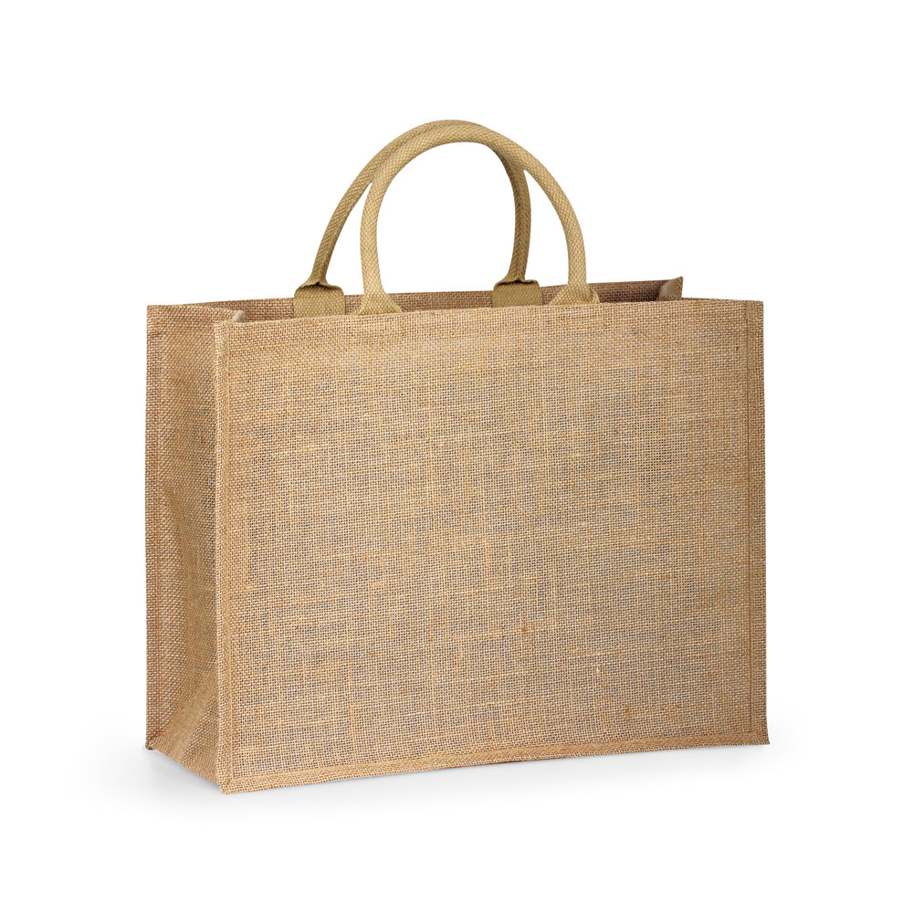 SHANTI. Sacola em juta (360 g/m²) com laminado no interior