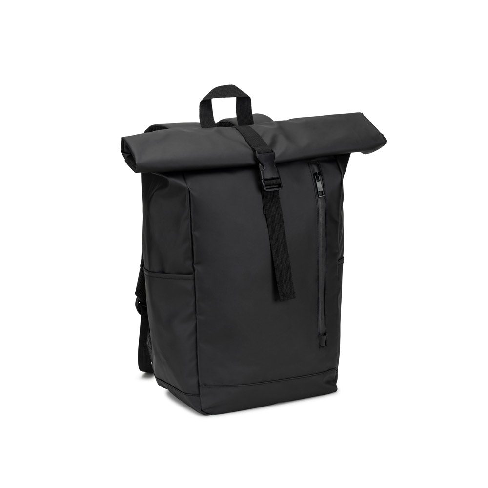OSASCO BPACK. Mochila "Roll top" com design em sistema de fecho que permite enrolar a parte superior em poliéster reciclado 600D de alta densidade com revestimento resistente á água 20 L