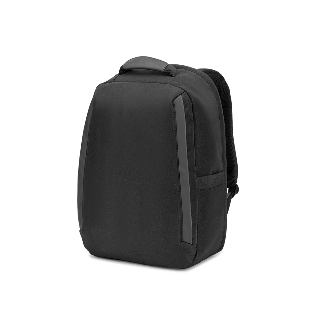 YANGON BPACK. Mochila antirroubo, em poliéster reciclado 600D twill, resistente à água, e bolso para notebook 17'3" 20 L