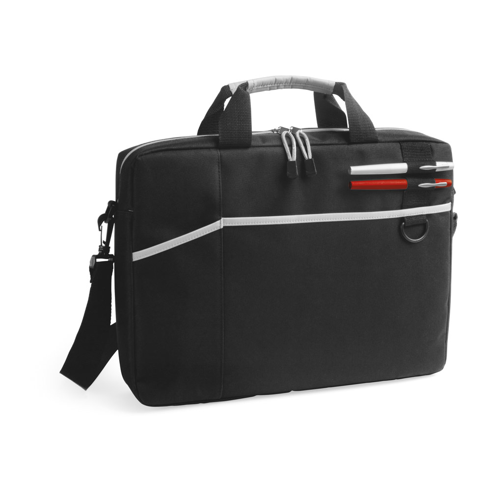 CHICAGO. Pasta para notebook 15'6'' em 600D com interior forrado e almofadado