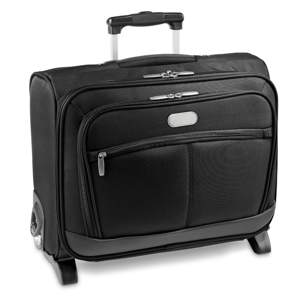 MOURA. Mala de viagem para notebook 15'6" em c. sintético e 1680D com caixa rígida e 2 rodas 20 L