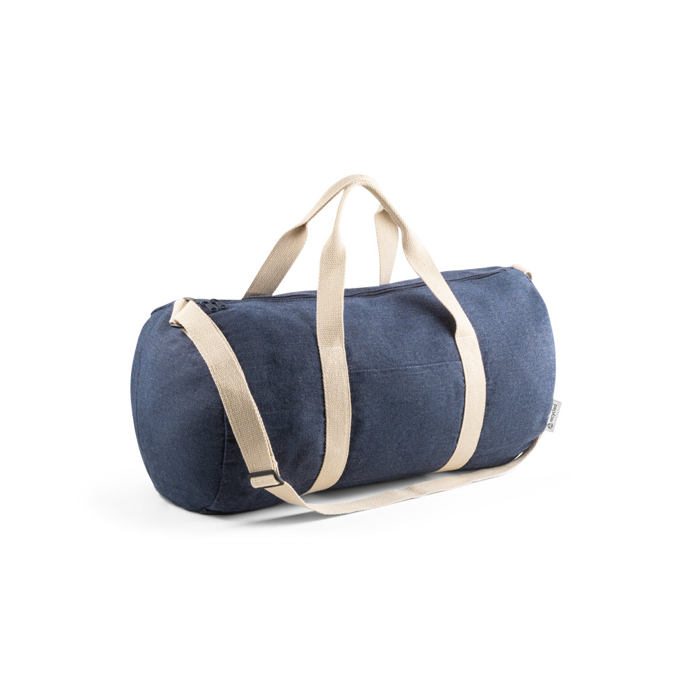 DENIM BAG. Sacola esportiva ou viagem em denim reciclado (300 g/m²)
