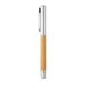 ELYSIA. Roller em aço inox 90% reciclado e bambu com tampa e escrita em azul
