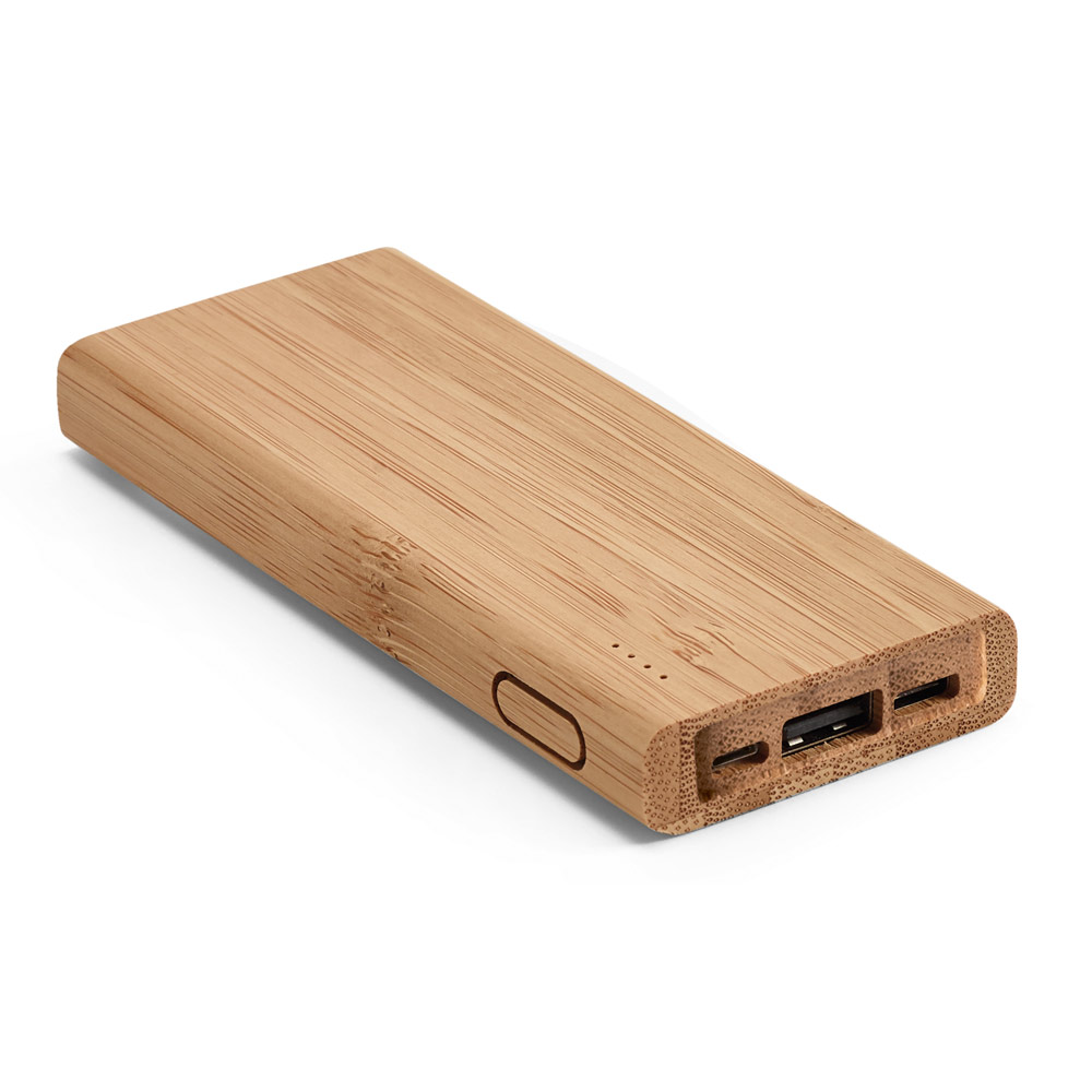 KOHN 5'0. Bateria portátil em bambu com bateria de lítio 5'000 mAh