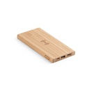 FITCH ECO. Bateria portátil com carregador wireless super-rápido em bambu 5'000 mAh