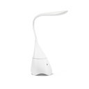 GRAHAM. Luminária de mesa com caixa de som em ABS e 18 LEDs de alto brilho