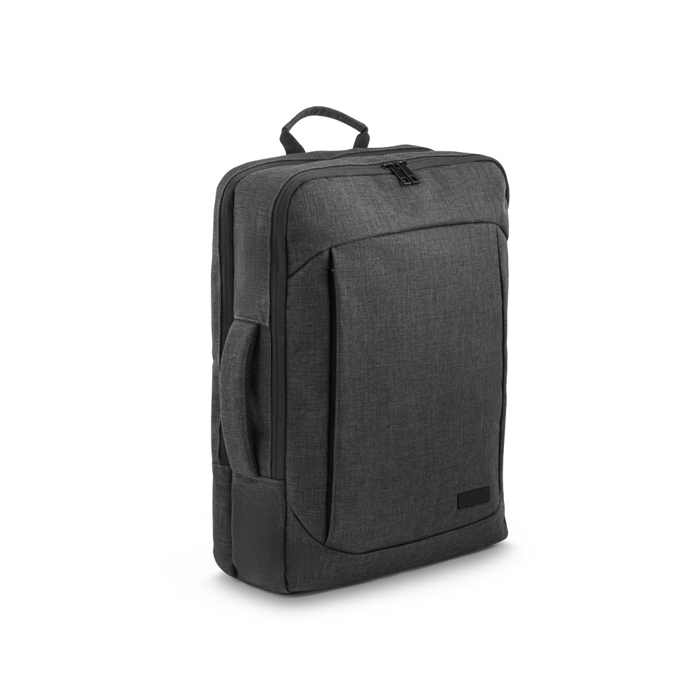 ALEXANDRIA PLATE. Mochila 2 em 1 em 600D para portátil 15'6" com placa para gravação e 2 modos de utilização 14 L