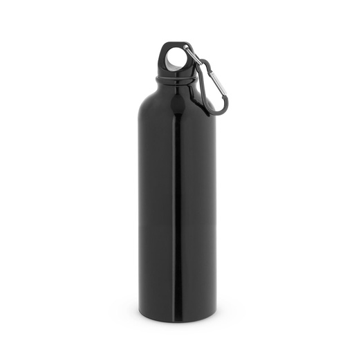 KARSTEN L. Squeeze esportiva em aço inox de parede simples com mosquetão 820 mL