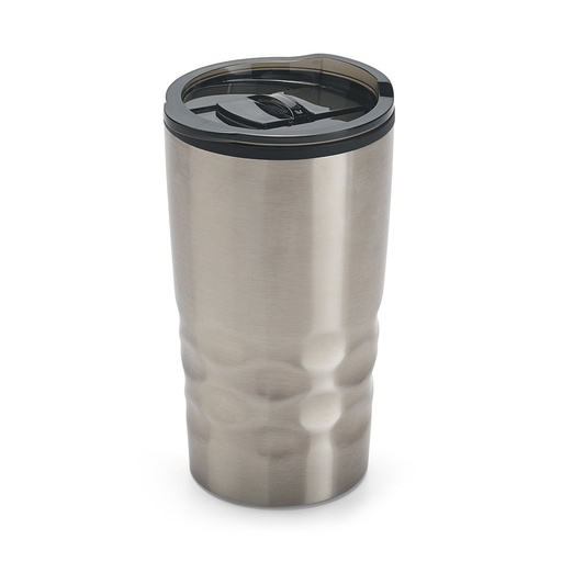 [94676-103] HASSI. Copo de viagem em aço inox e PP, térmico com parede dupla isolada a ar 510 Ml