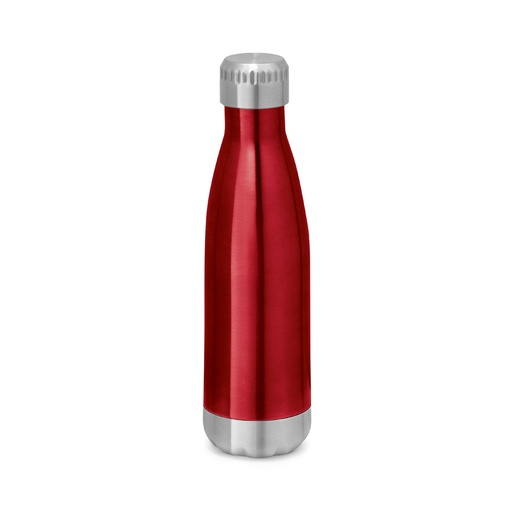 SHOW. Garrafa em aço inox de parede dupla térmica, isolada a vácuo, com tampa em aço inox 510 mL