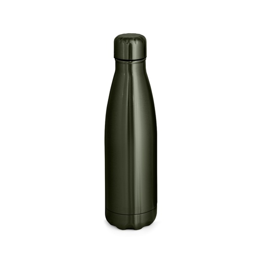 SHOW METALLIC. Garrafa em aço inox de parede dupla térmica, isolada a vácuo e acabamento metalizado 510 mL