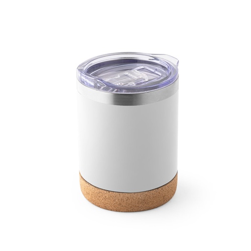 SOLBERG TUMBLER. Copo de viagem em aço inox térmico, com parede dupla isolada a vácuo 400 mL