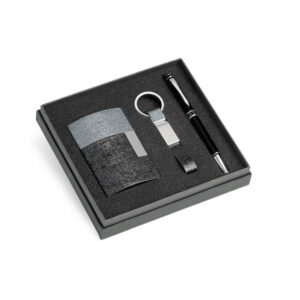 Kit de porta cartões, chaveiro e esferográfica em c BoxImport