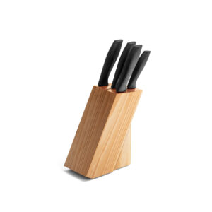 Suporte para facas em madeira de pinho BoxImport