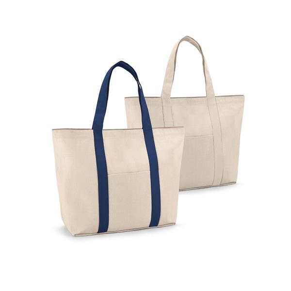 Sacola 100% algodão canvas (280 g/m²) com bolso frontal e bolso interior VILLE BoxImport 2614ST